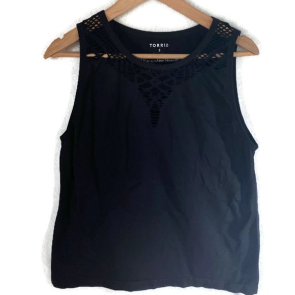 torrid Tops - Torrid Black Tank with cutouts. Size 3